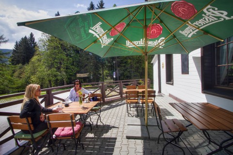 Letní zahrádka Restaurace Epicure Špindlerův Mlýn